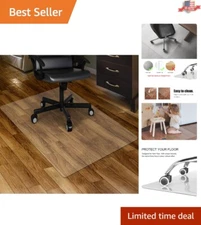 Clear Chair Mat 46" x 60" for Hardwood Floor Protection - Durable & Non-Toxic