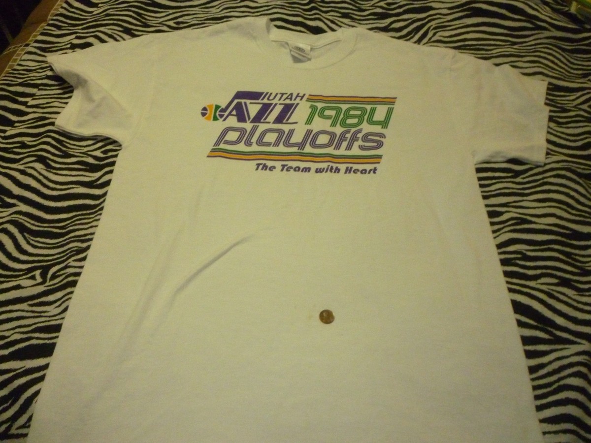Utah Jazz Vintage Shirt ( Size L ) NEW DEAD STOCK With Spots | eBay