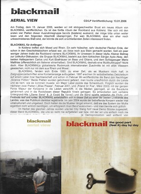 2 x BLACKMAIL - the good part + aerial view indl INFO - PROMO CARDSLEEVE - CD s