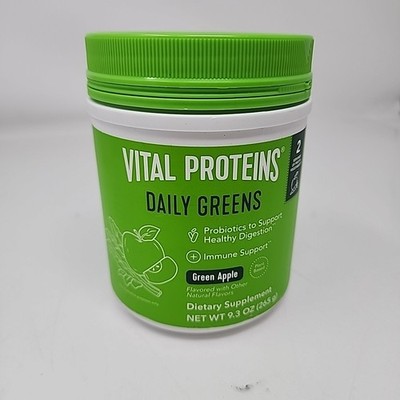 Vital Proteins Green Apple Daily Greens, 9.3 OZ exp 04/29/26