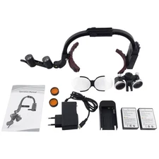 3.5X 5W Dental LED Head Light Lamp Magnifier Glass For Surgical Binocular Loupes