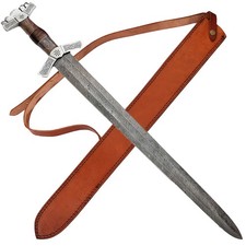 VALHALLA RISING DAMASCUS STEEL SWORD - HAND FORGED NORSE INSPIRED VIKING STYLE