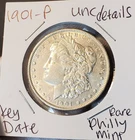 * 1901 P * AU+  INCREDIBLE KEY DATE PHILADELPHIA MINT MORGAN SILVER DOLLAR #A28
