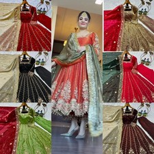 GOWN SALWAR KAMEEZ PAKISTANI INDIAN WEDDING PARTY WEAR DRESS BOLLYWOOD SUIT NEW