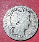 1896O US Barber SILVER Quarter "New Orleans" Mint! Semi Key Date! Old US Coin