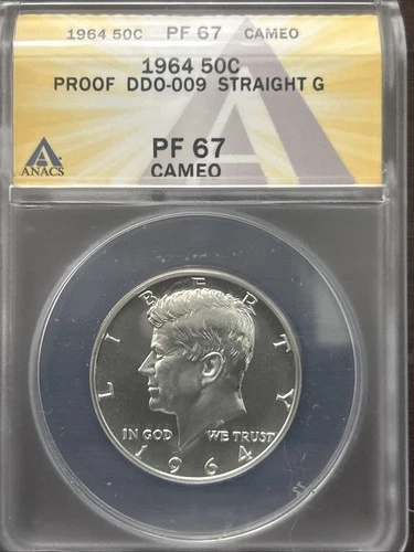 1964 Proof Kennedy Half Dollar - ANACS PF67 CAM - Doubled Die Obverse (DDO-009)
