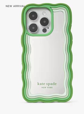 新品　ケイトスペード　iPhone15pro グリーン　緑　グラデーション Kate Spade Silicone Mirrored iPhone 16 Pro Case KL584 VFJ Ks Green
