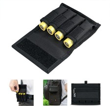 Battery Pouch Case for 4 x 18650, 20700 or 21700 Battery, Belt 4 Pack, black
