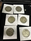Lot of 6 Walking Liberty Half Dollars 90% Silver 50C 1916-1919
