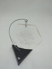 Christmas Surprise Vintage Acrylic Crystal-Clear Decorations Santa With Presents