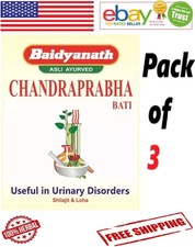 3 X Baidyanath Chandraprabha Bati 80 Tabs Eac...