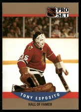 1990-91 PRO SET TONY ESPOSITO CHICAGO BLACKHAWKS #659