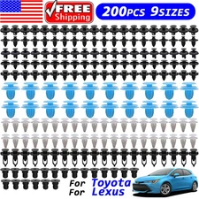 200X 9-Size For TOYOTA LEXUS Fastener Trim Panel Clips Bumper Fender Push Rivets