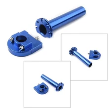 7/8in Turn Twist Throttle Handle Bar Throttle Tube Fit Motor Universal CNC Blue