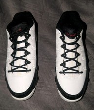 4.5 Men/ Women 6 - Nike Air Jordan 9 GOLF White Black Patent Shoes Spikes NEW