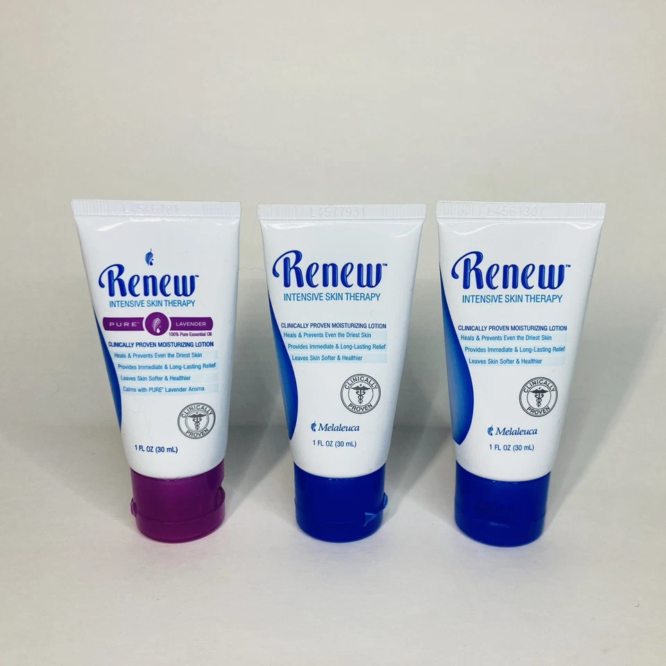 Renew Intensive Skin Therapy Loción Hidratante 1 z (Paquete de 3) Cartera Viaje NUEVO Foto 3 de 4