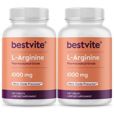 BESTVITE L-Arginine 1000mg per Tablet 480 Tablets 240 x 2   Pharmaceutical Gr...