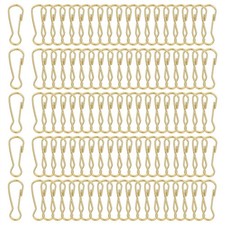 100 Pcs 25mm Stainless Steel 304 Spring Snap Lanyard Hook Keyring, Gold