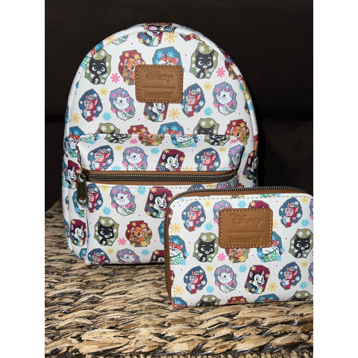 Loungefly Disney Floral Cats Cream Mini Backpack Loungefly Aristocats Duchess in Paris Floral AOP Mini  main image 2