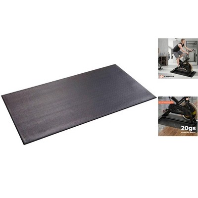 Durable PVC Fitness Mat 24''x46'' - Noise Reduction & Floor Protection USA-Made