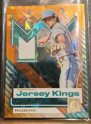2025 Donruss Prospect Jersey Kings #PJK-AM Aidan Miller Orange Ice Relic SP