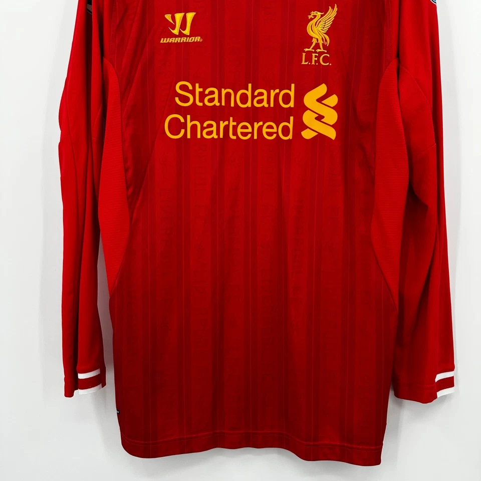 利物浦足球俱乐部 2013-14 杰拉德 8 战士长袖足球球衣男式 XL 红色 — 第 3/4 张图片