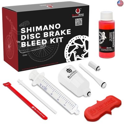BleedZone Shimano Brake Bleed Kit with 60ml Mineral Oil- Hydraulic Brake Bleed