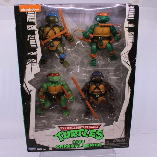 D3 Playmates TMNT Teenage Ninja Turtles 1988 Original Series Action Figure Set