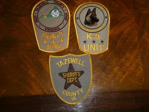 Vintage Virginia Tazewell Co Sheriff's Office  K-9 Unit Patch lot!!