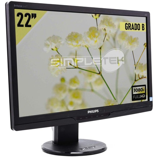 Philips 221s3lcb/00 22' LED FHD VGA DVI Monitor Screen LCD Compu Reconditioned - 第 3/5 張圖片