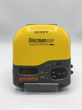 Vintage 1996 Sony Sports Discman CD Player - ESP - Yellow/Gray D-421SP 