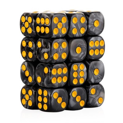 24 of Pack 16MM 6 Sided Dice Set,Pearl Pattern D6 Game Dice Set, 6