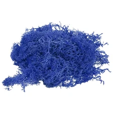 1.8 OZ Fake Moss Preserved Reindeer Moss Artificial Moss Lichen Dark Blue