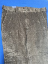 Pantalones de pana Croft & Barrow marrón oscuro para hombre talla 46x29 nuevos