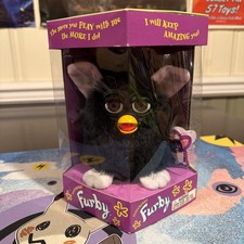 1st Gen 1998 Furby 70-800 Black with Pink Ears Sealed In Box Tiger Electronics