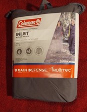 Coleman Large Grey Rain Defense With Multitec Rain Pants Waterproof Breathable