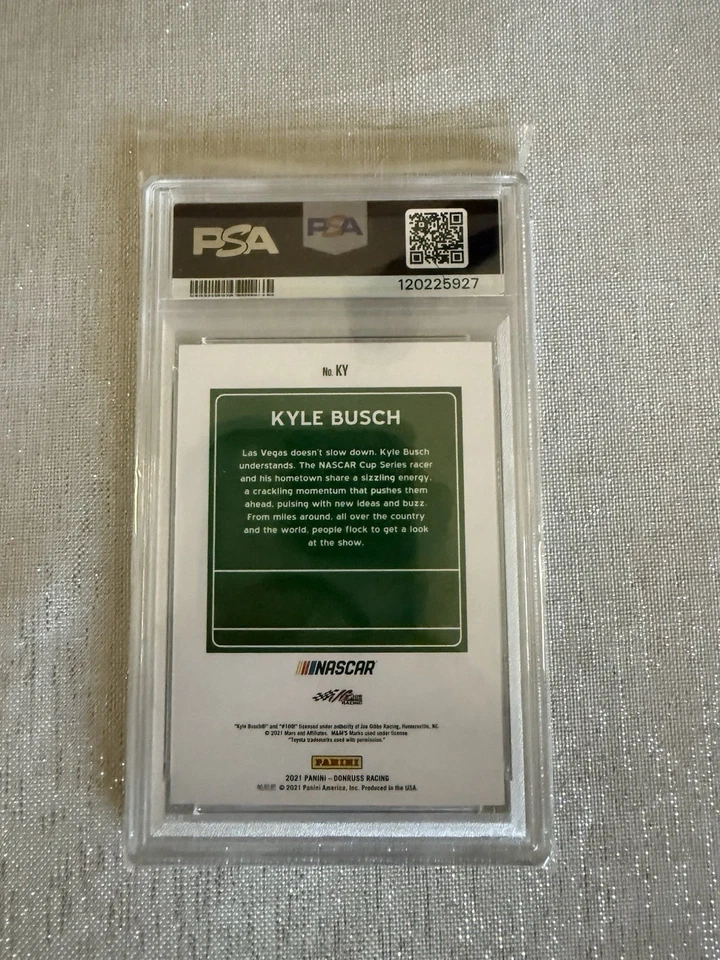 2021 Donruss Downtown KYLE BUSCH SSP DOWNTOWN PSA ESTADO PERFEITO 9 - Imagem 2 de 2