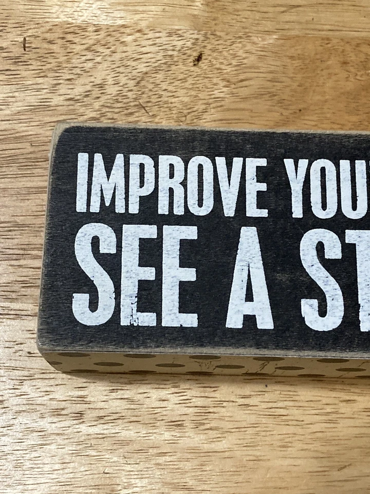 Letrero de madera para peluquería, mejora tus selfies ver a un estilista, decoración divertida de tienda Foto 2 de 4