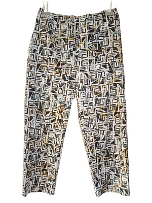 SELECTION by ULLA POPKEN 7/8 Hose mit Muster Baumwolle/Elasthan Gr. 50 NEU!