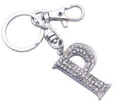 English Alphabet Letter Initial P Purse Charm Key Chain Birthday Gift k3001P