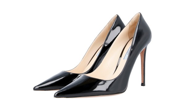 Prada Lackleder Stilettos High Heels Pumps - 1I939F - Schwarz Neu - 40,5 Uk 7.5-image