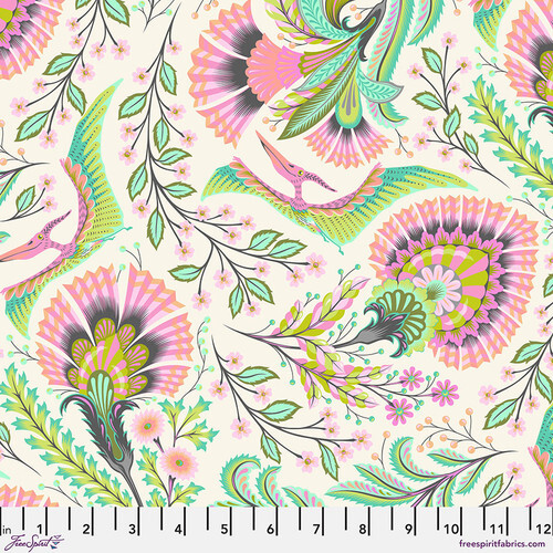ROAR by Tula Pink,Fat 1/4 of Wing It - Blush - Picture 1 of 2