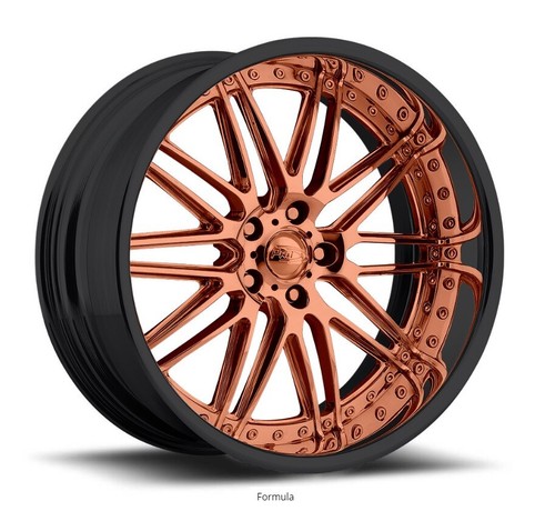 20 PRO FORGED BILLET WHEELS RIMS FORMULA ROSE GOLD LINE CUSTOM STAGGERED OFFSET - Picture 5 of 9