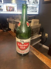 Vintage Pepsi Pepsi-Cola Soda Co. Btl Green Suburban Club Ginger Ale Paper Label