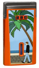 Elie Bleu Limited Edition Orange Casa Cubana Torch Lighter, EBJ1575, New In Box