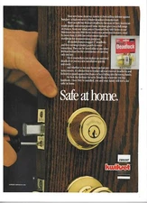 1989 Emhart Kwikset Deadlock Bolt Locks Vintage Print Advertisement