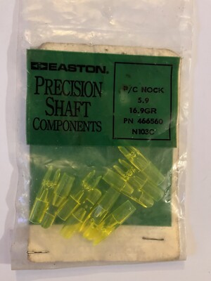 9 NEW VINTAGE TARGET ARCHERY EASTON P/C 5.9 16.9 GR TRANS FLO GREEN NOCKS