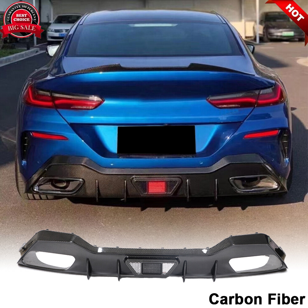 For BMW G16 M-Sport M850i 2018-2022 DRY CARBON Rear Bumper Diffuser Lip Spoiler