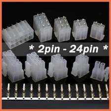 Molex 2 To 24 Pin Way 4.2mm Multi Plug Connector Sets Male + Female + Terminal