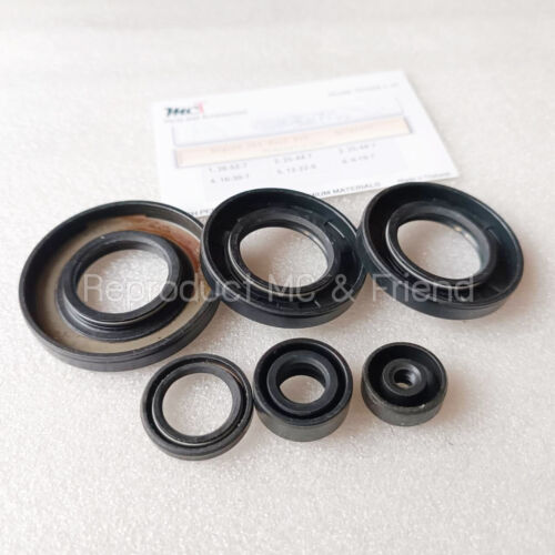 For Suzuki 1971-1975 TS185 R/J/K/L/M Engine Oil Seal Kit (6pcs) - Picture 3 of 4